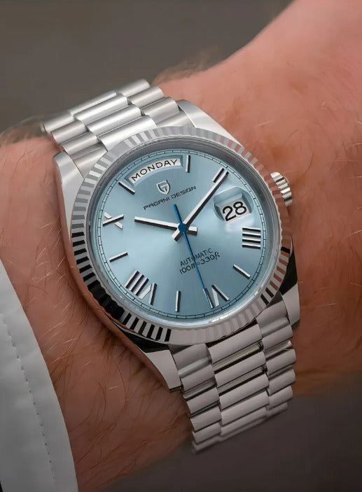 Relógio Automático Azul Turquesa President Date | URBANO'S