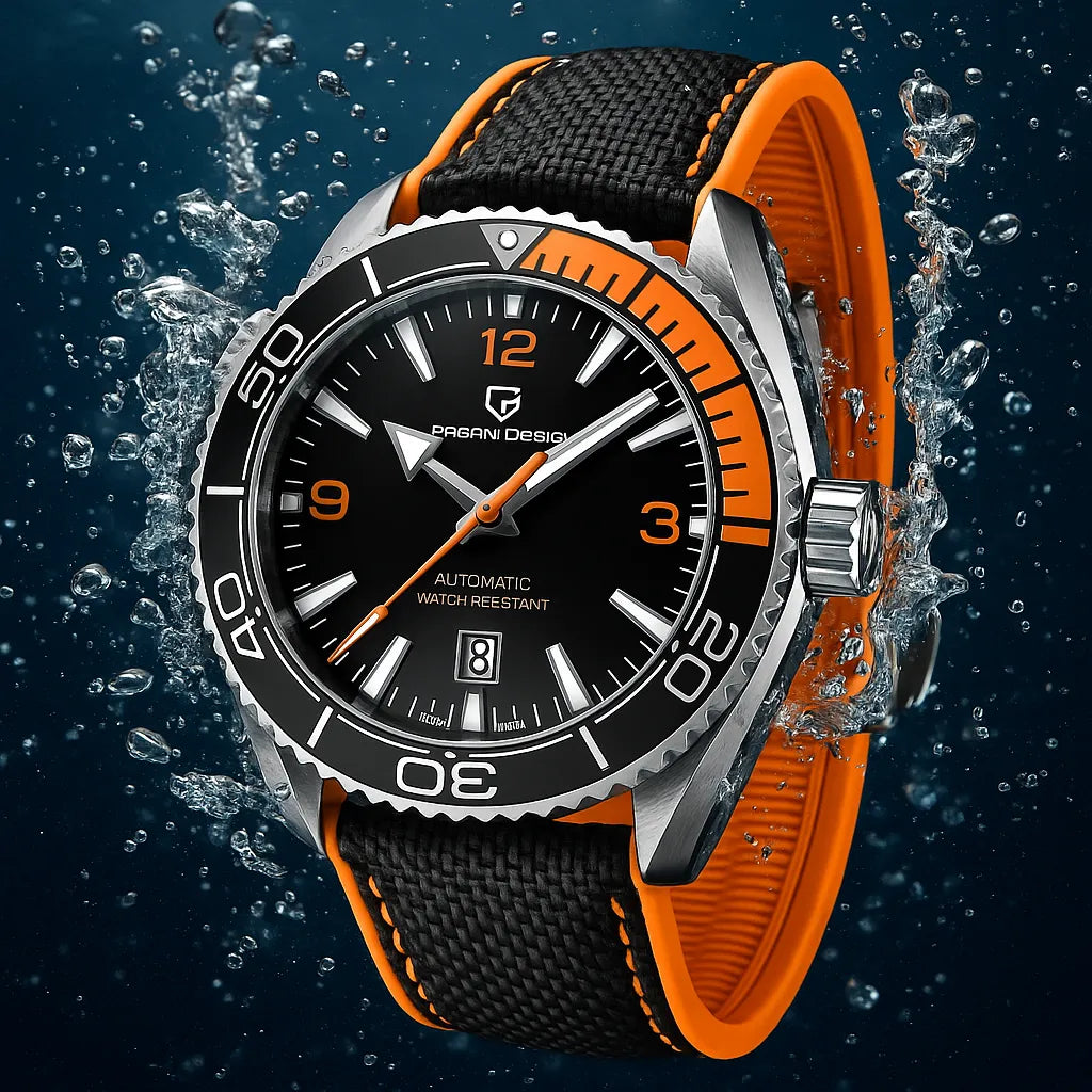 Relógio Automático Laranja Sea King | URBANO'S