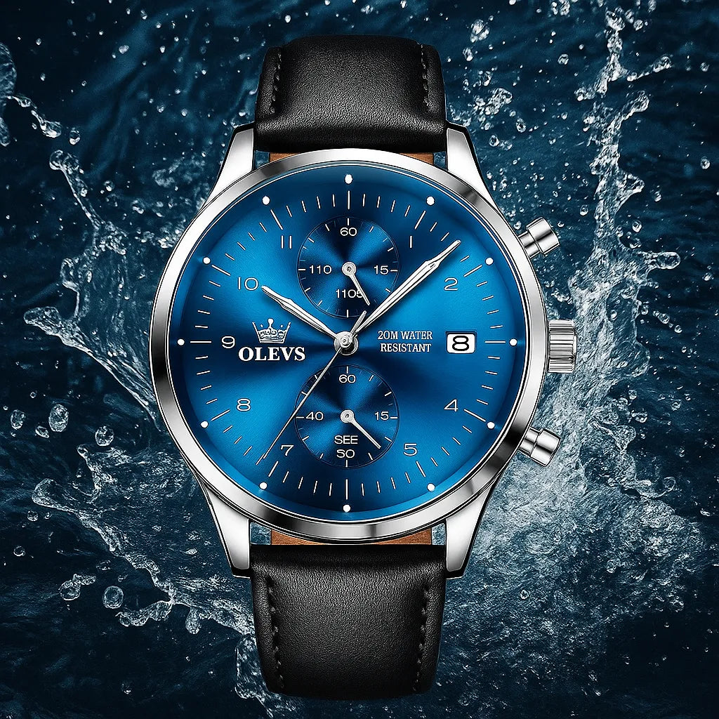 Relógio Cronógrafo Azul Crono Classic | URBANO'S