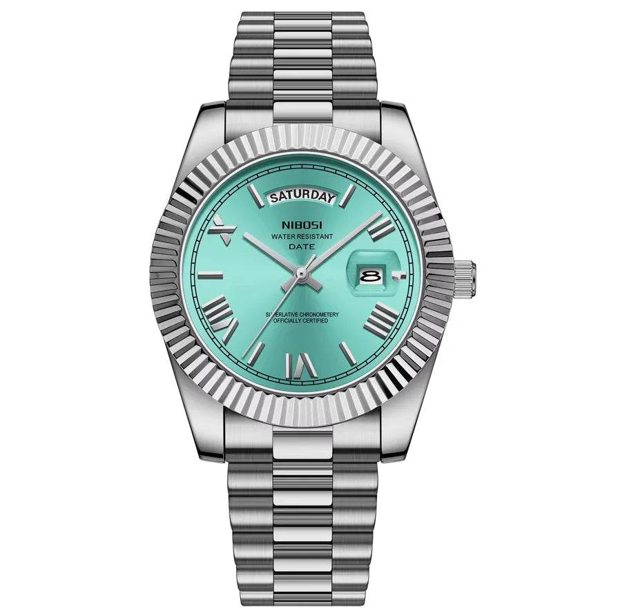 Relógio Quartzo Azul Turqueza President Date | URBANO'S