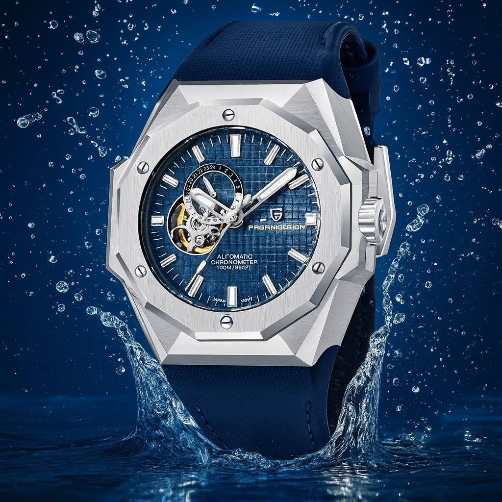Relógio Automático Prata Azul Royal | URBANO'S