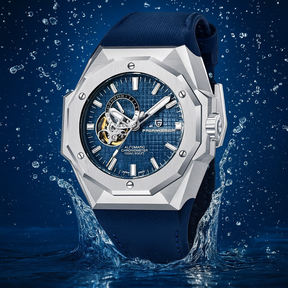 Relógio Automático Prata Azul Royal | URBANO'S