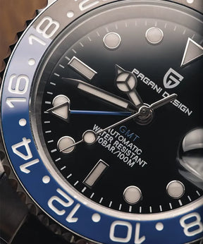 Relógio Automático Preto Azul GMT Date | URBANO'S