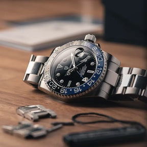 Relógio Automático Preto Azul GMT Date | URBANO'S