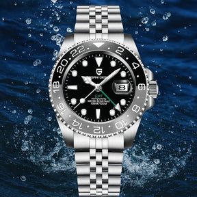 Relógio Automático Preto Cinza GMT Date Jubilee | URBANO'S