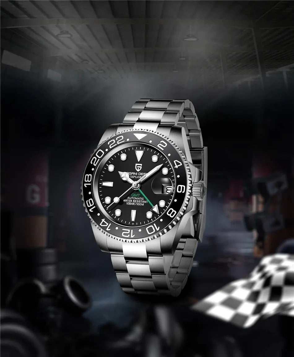 Relógio Automático Preto GMT Date | URBANO'S
