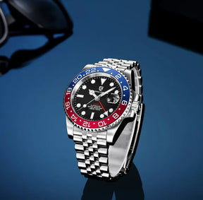 Relógio Automático Vermelho Azul GMT Date Jubilee | URBANO'S