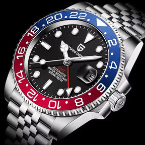 Relógio Automático Vermelho Azul GMT Date Jubilee | URBANO'S