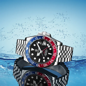 Relógio Automático Vermelho Azul GMT Date Jubilee | URBANO'S