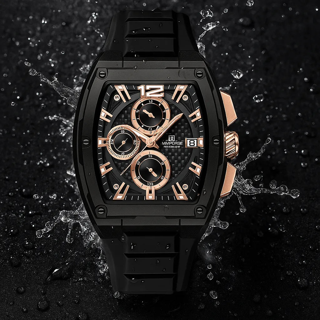Relógio Cronógrafo Preto Dourado Force Air | URBANO'S