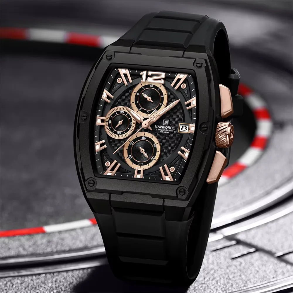 Relógio Cronógrafo Preto Dourado Force Air | URBANO'S