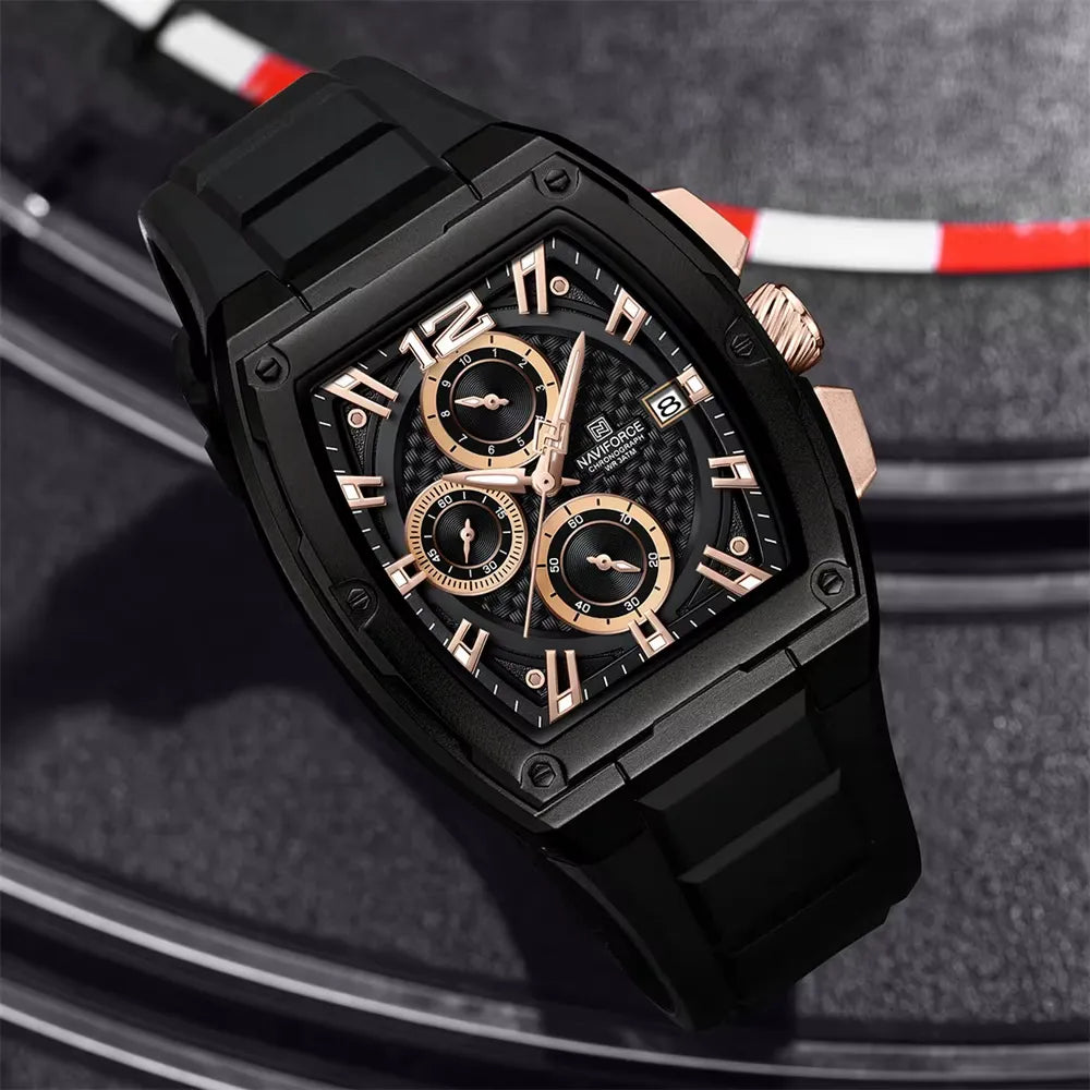 Relógio Cronógrafo Preto Dourado Force Air | URBANO'S