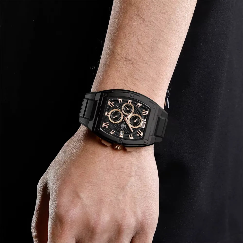 Relógio Cronógrafo Preto Dourado Force Air | URBANO'S