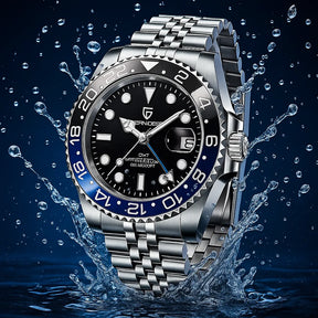 Relógio Automático Preto Azul GMT Date Jubilee | URBANO'S