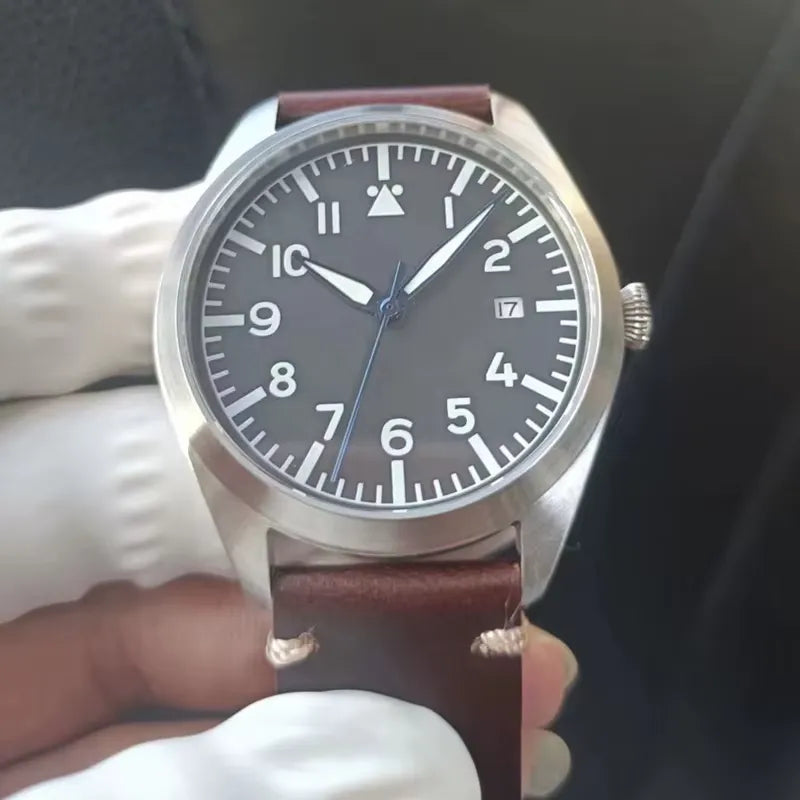 Relógio Militar Automático Pilot Air Marrom | URBANO'S