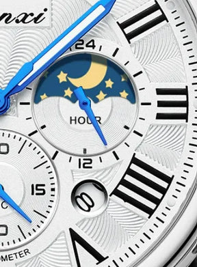 Relógio Cronógrafo Branco Fases da Lua | URBANO'S