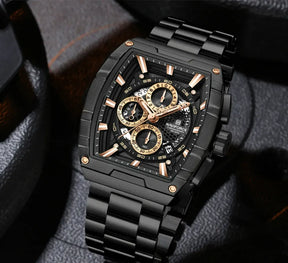 Relógio Cronógrafo Preto Dourado Force King | URBANO'S