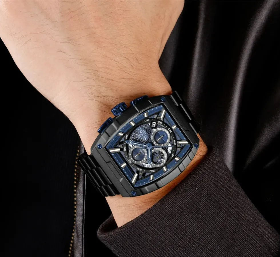 Relógio Cronógrafo Preto Azul Force King | URBANO'S