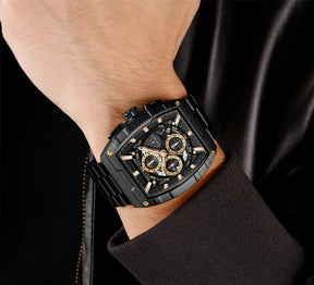 Relógio Cronógrafo Preto Dourado Force King | URBANO'S