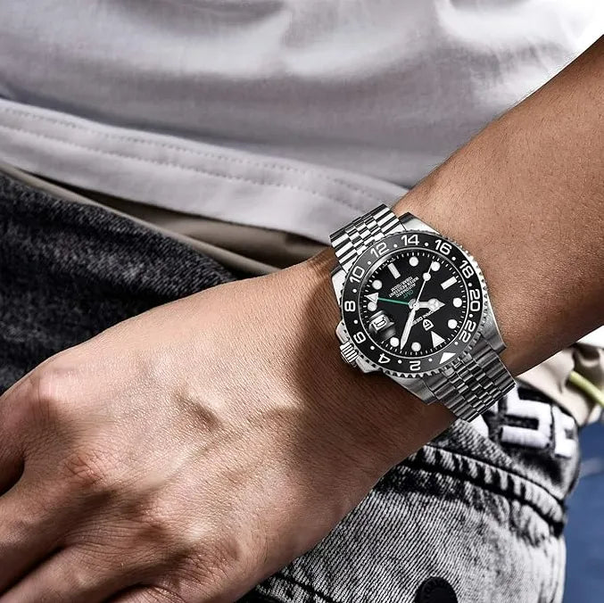 Relógio Automático Preto GMT Date Jubilee | URBANO'S