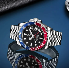 Relógio Automático Vermelho Azul GMT Date Jubilee | URBANO'S
