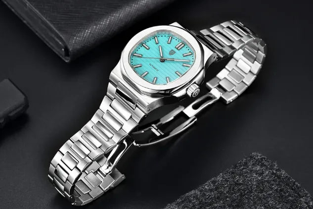 Relógio Automático Azul Turquesa Nautic | URBANO'S