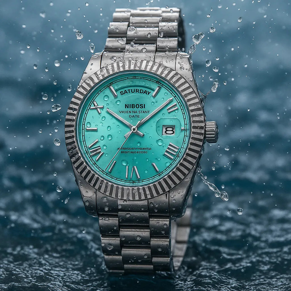 Relógio Quartzo Azul Turqueza President Date | URBANO'S