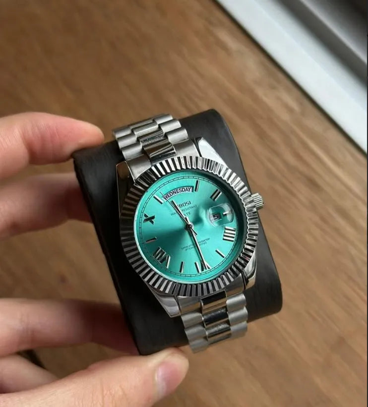 Relógio Quartzo Azul Turqueza President Date | URBANO'S