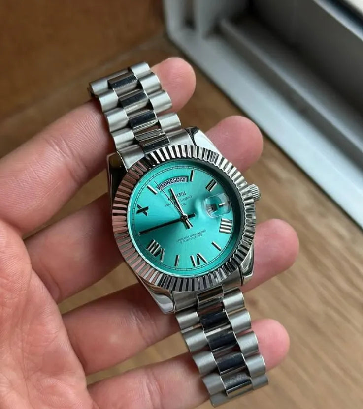 Relógio Quartzo Azul Turqueza President Date | URBANO'S
