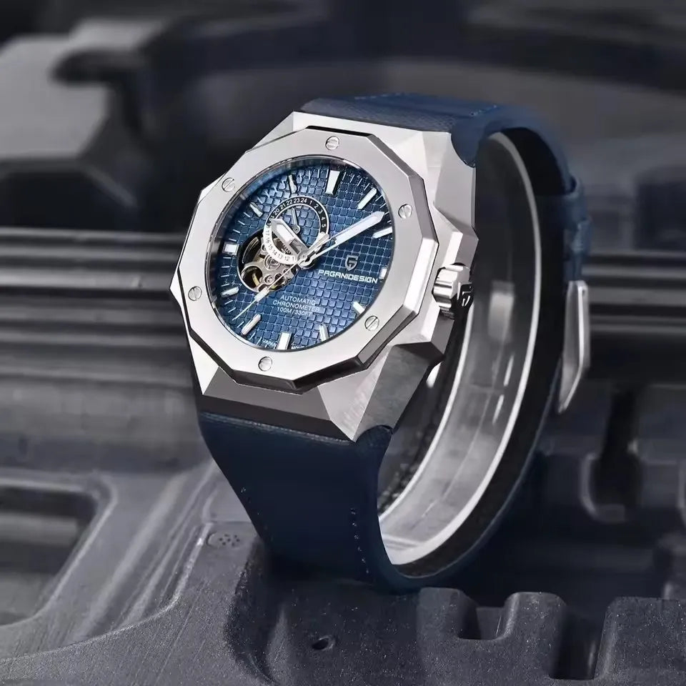 Relógio Automático Prata Azul Royal | URBANO'S