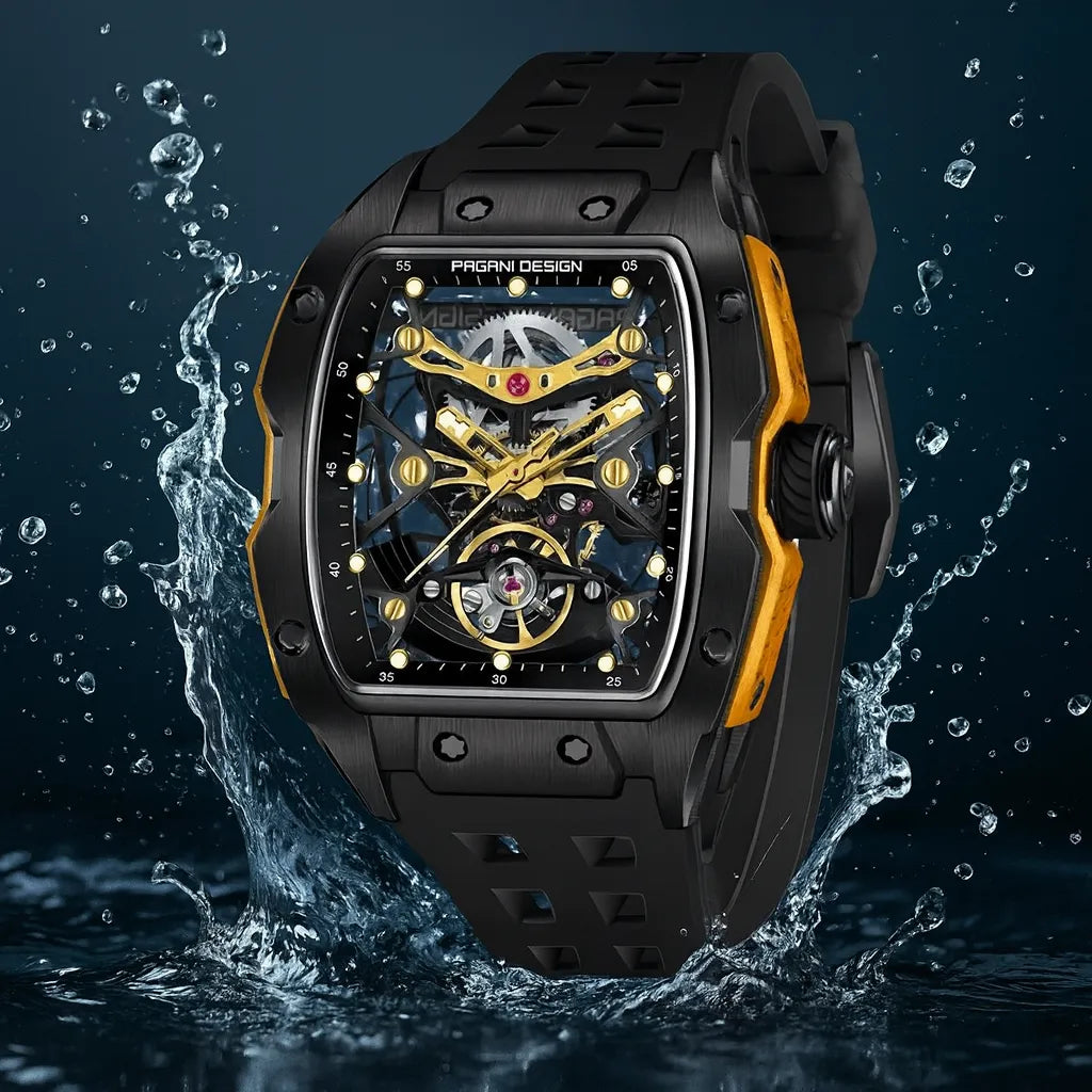 Relógio Automático Preto Spectra Tourbillon | URBANO'S