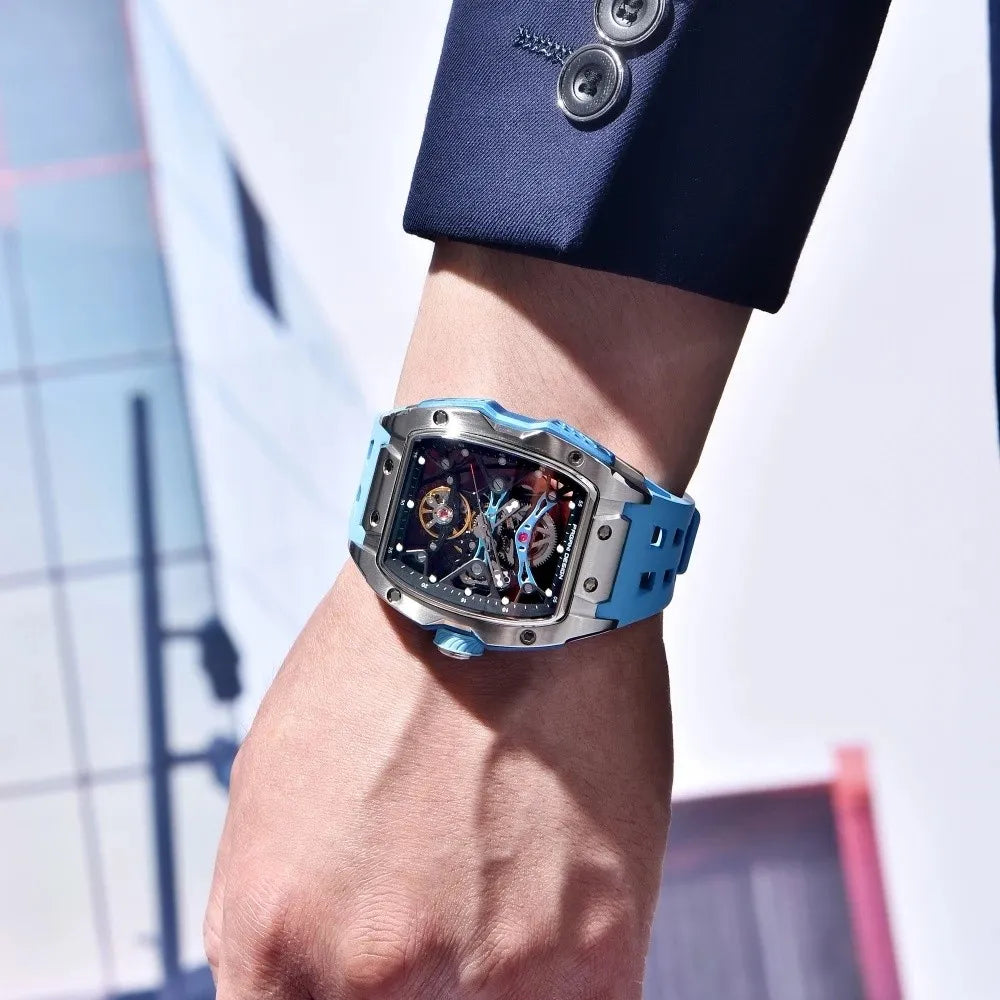 Relógio Automático Azul Spectra Tourbillon | URBANO'S