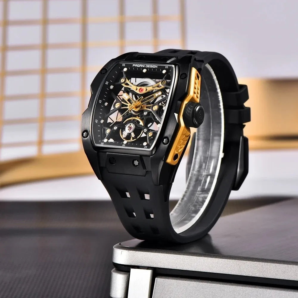 Relógio Automático Preto Spectra Tourbillon | URBANO'S