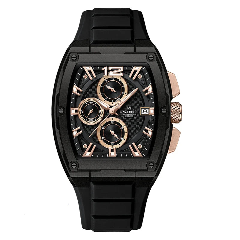Relógio Cronógrafo Preto Dourado Force Air | URBANO'S