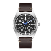 Relógio Militar Automático Pilot Aviator Marrom | URBANO'S