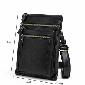 Shoulder Bag em Couro Legítimo Vicenza Preta | URBANO'S