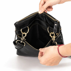 Shoulder Bag em Couro Legítimo Vicenza Preta | URBANO'S