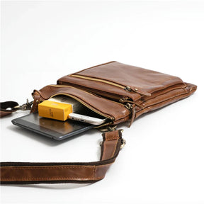 Shoulder Bag em Couro Legítimo Vicenza Marrom | URBANO'S