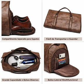Bolsa de Viagem Cavaliere Marrom | URBANO'S
