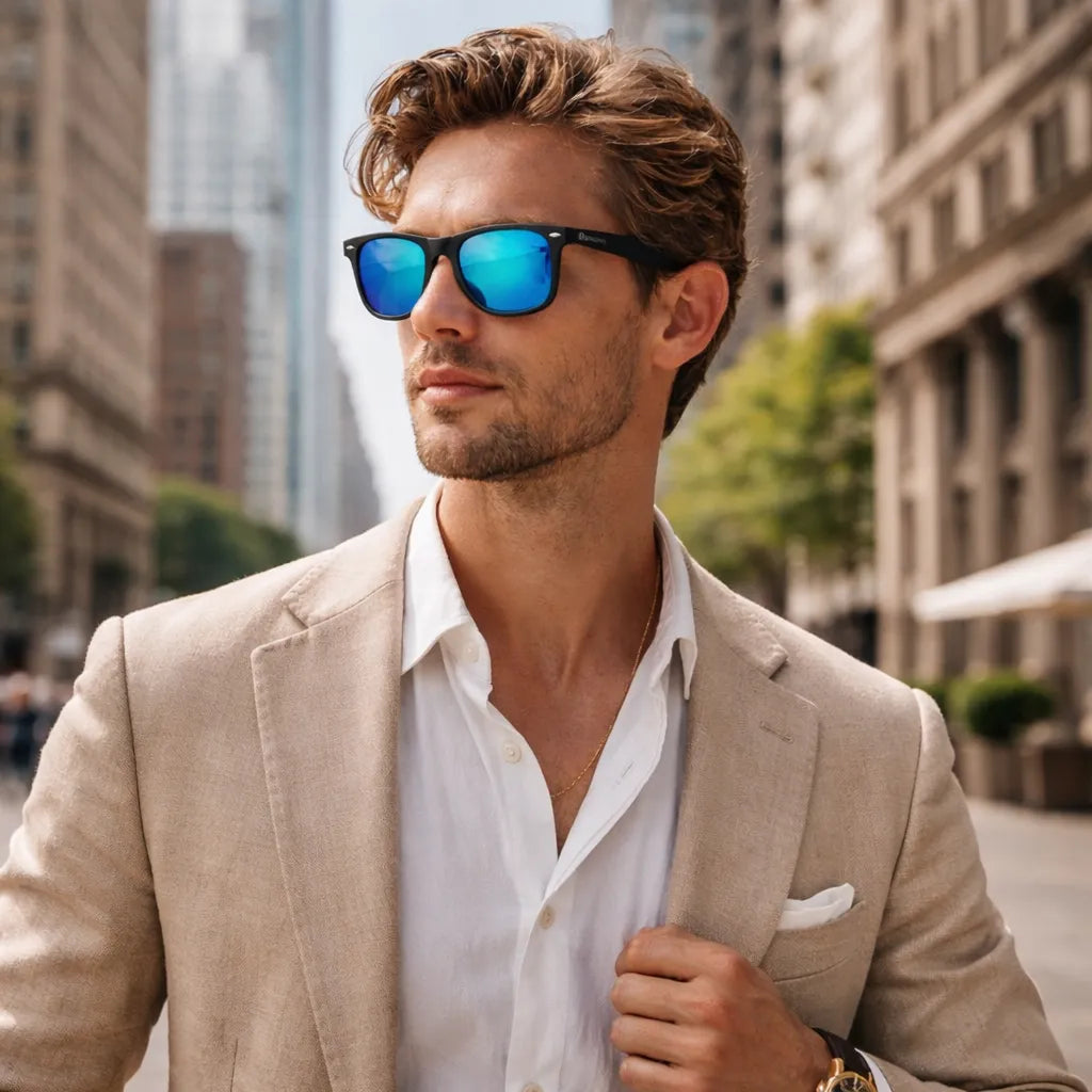 Óculos de Sol Masculino Navor Azul | URBANO'S