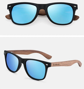 Óculos de Sol Masculino Wood Azul | URBANO'S