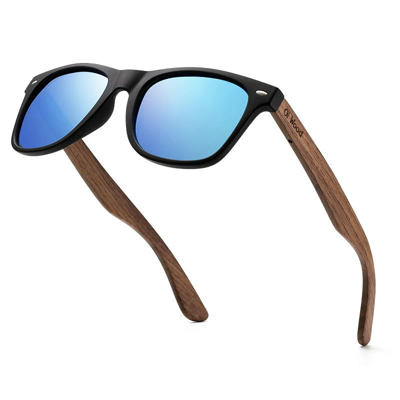Óculos de Sol Masculino Wood Azul | URBANO'S