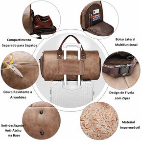 Bolsa de Viagem Cavaliere Marrom | URBANO'S