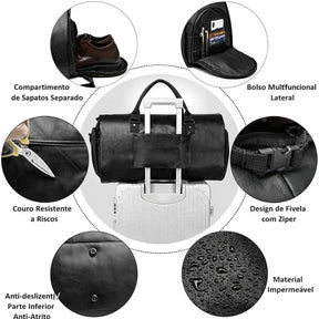 Bolsa de Viagem Cavaliere Preta | URBANO'S