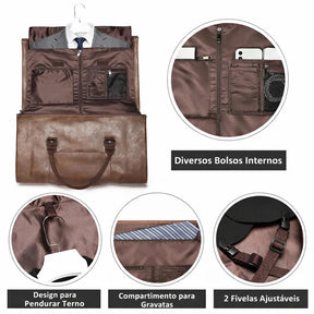 Bolsa de Viagem Cavaliere Marrom | URBANO'S