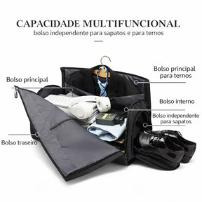 Bolsa de Viagem Vittore Preta | URBANO'S