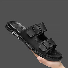 Sandália Masculina Papete em Couro Piacenza | URBANO'S
