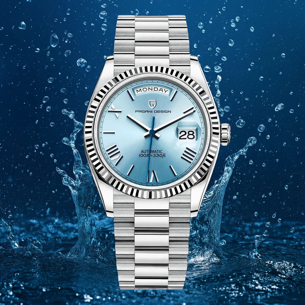Relógio Automático Azul Turquesa President Date | URBANO'S