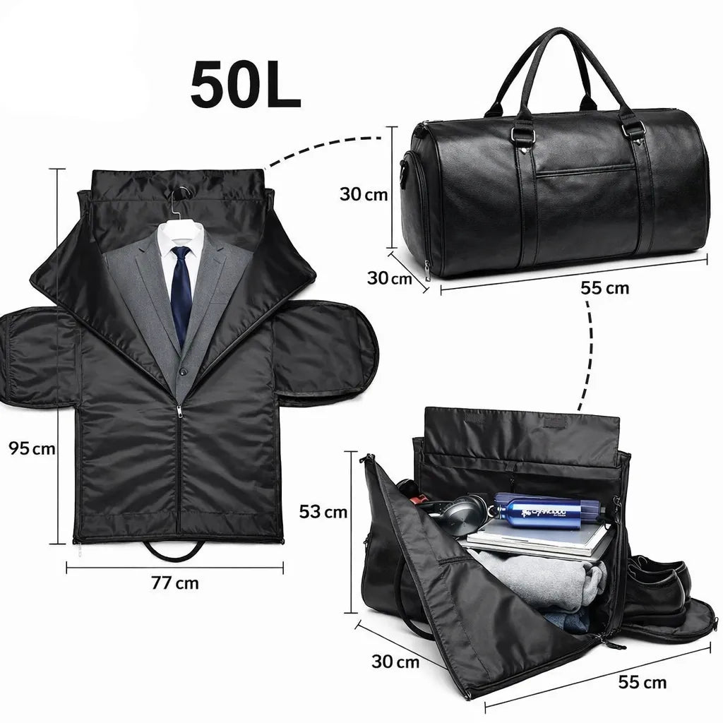 Bolsa de Viagem Cavaliere Preta | URBANO'S